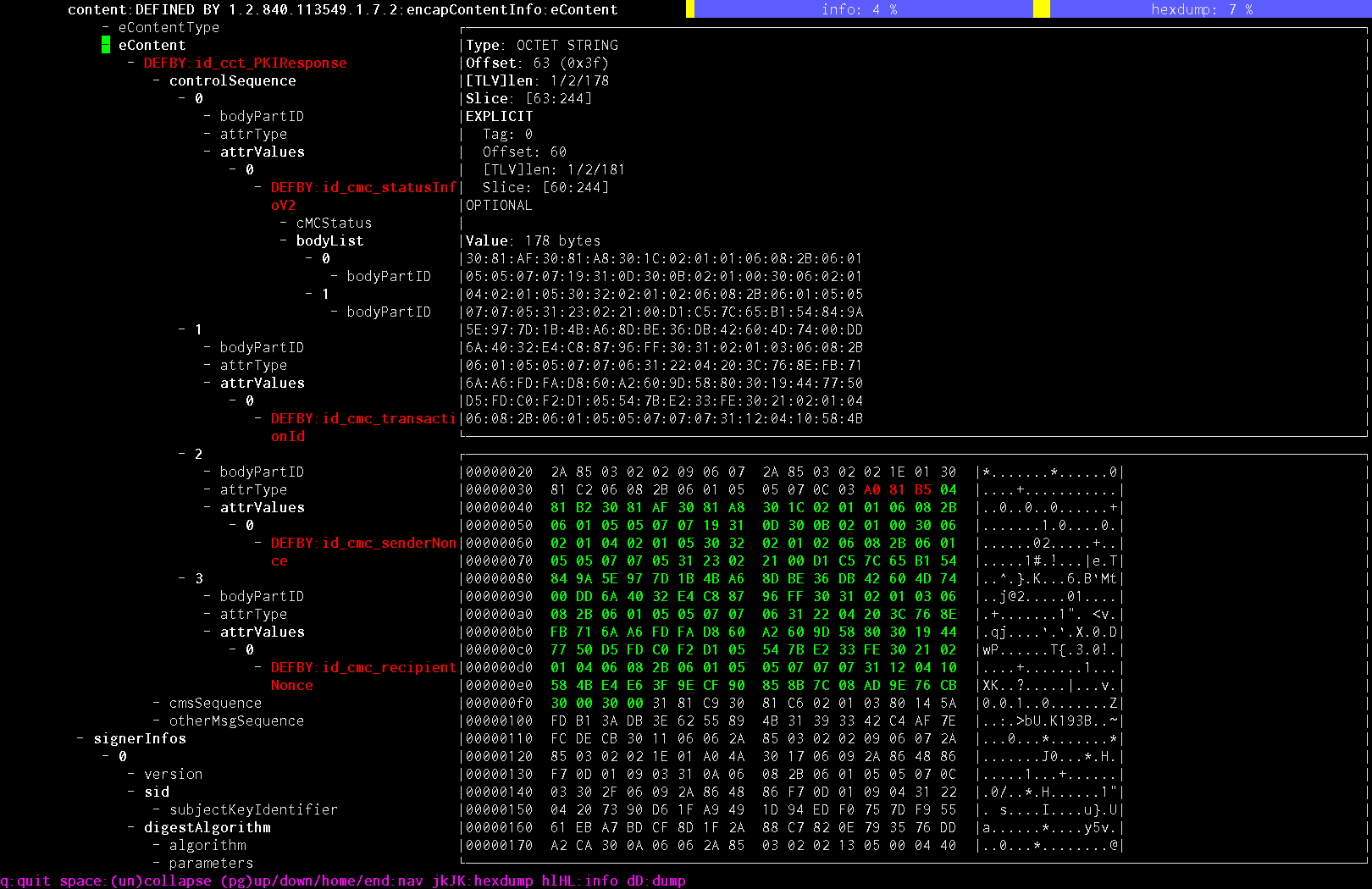 ASN.1 browser example